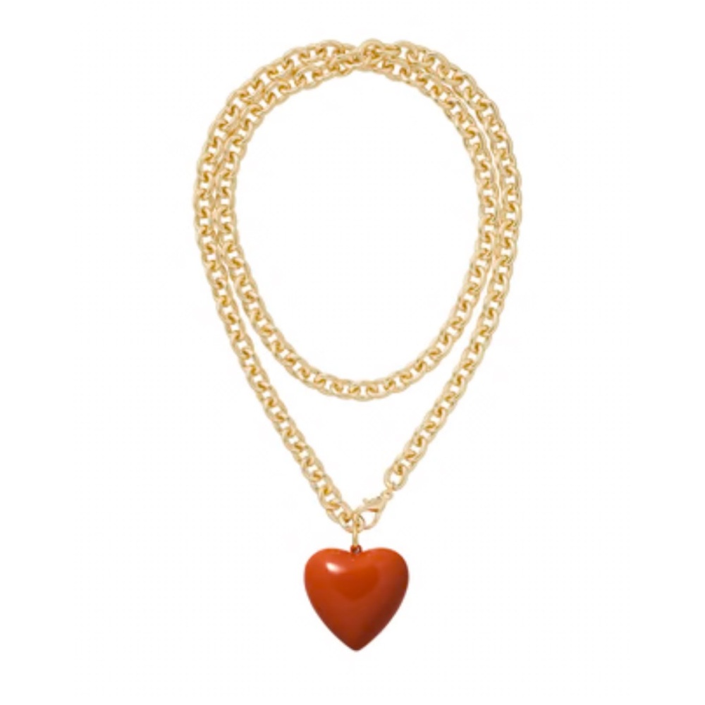 Roxanne Assoulin The Big Puffy Heart Charm Necklace - Sierra